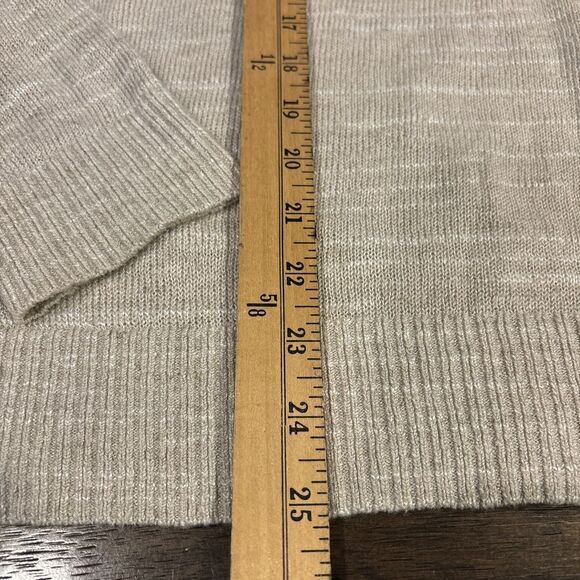 Armani Exchange A/X Hooded Sweater Size M Linen Blend Beige - Picture 2 of 7